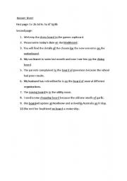 English Worksheet: BOARD collocations