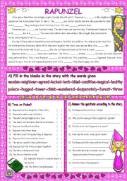 English Worksheet: RAPUNZEL/2 