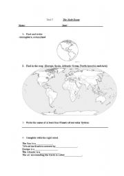 English Worksheet: The Earth Exam