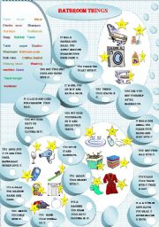 English Worksheet: BATHROOM THINGS