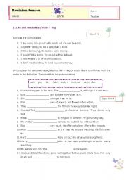 English Worksheet: Revision tenses and writing tips!