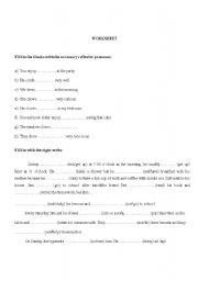 English Worksheet: daily routine