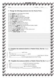 English Worksheet: Passive Voice