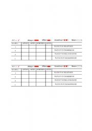 English Worksheet: adverbs of frequency