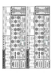 English Worksheet: LEISURE CARD 1/7