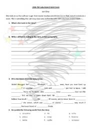 English Worksheet: Little Old Lady from Cricket Creek