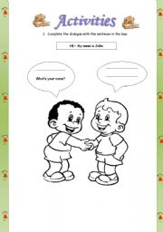 English Worksheet: Greetings