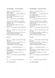 English worksheet: Eternal Flame - song