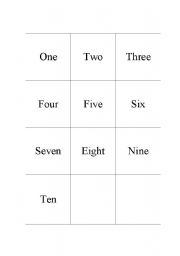 english worksheets number words 1 10