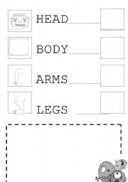 English worksheet: Create your body monster