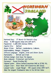 English Worksheet: Speak about English-speaking countries: Northern Ireland