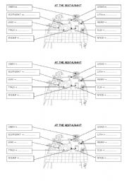 English Worksheet: At the restaurant