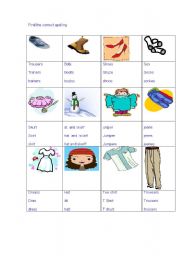 English Worksheet: Clothes spelling exercise