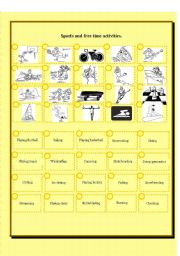 English Worksheet: Sports and free time activities