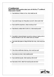 English Worksheet: conditional sentences