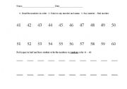 English Worksheet: Number Identification