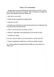English Worksheet: future