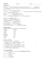 English worksheet: Inside Out Unit 1