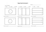 English Worksheet: Flags Color by Number 2