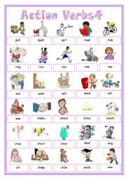 English Worksheet: Action Verbs4