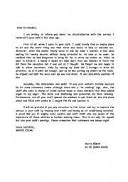 Letter of Complaint