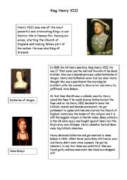 English Worksheet: Henry VIII