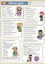 English Worksheet: HAVE GOT