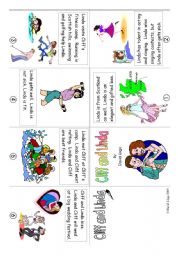 English Worksheet: Mini Book 17: Cliff and Linda in colour and greyscale