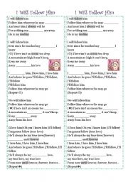 English Worksheet: I will follow him