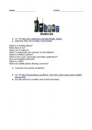 English worksheet: mobile websearch