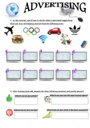 English Worksheet: Having fun with advertising