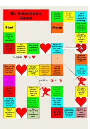 English Worksheet: St. Valentine game