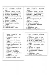 English worksheet: prepositions