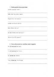 English worksheet: 