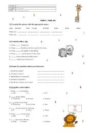 English Worksheet: There is - There are 