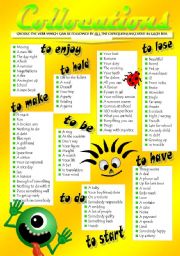 VERB COLLOCATIONS (II)