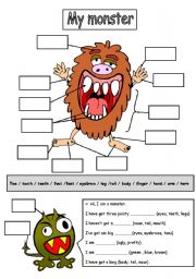 English Worksheet: body vocabulary