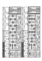 English Worksheet: LEISURE CARD 6/7