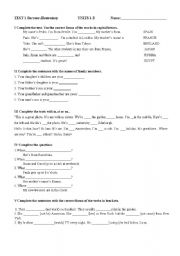 English worksheet: Success Elementary Test 1