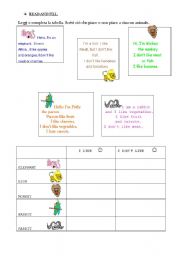 English Worksheet: Read and fill