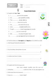 English Worksheet: Present Perfect practice