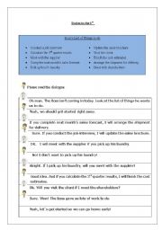 English Worksheet: Duties in the 1st Conditional
