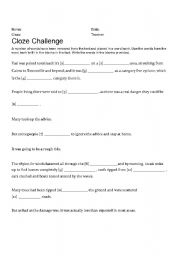 English worksheet: Cyclon Yasi