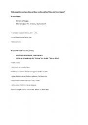 English worksheet: F2F PI - 2A - PAST SIMPLE