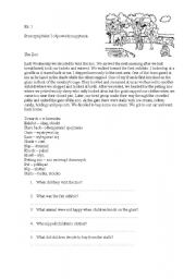 English Worksheet: Zoo