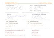 English Worksheet: WORKING WITH DIALOGUES 1
