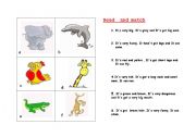 English worksheet: Read and match, animals