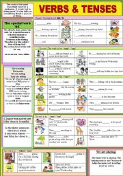 English Worksheet: VERBS/TENSES