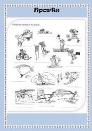 English Worksheet: Regular and extreme Sports 