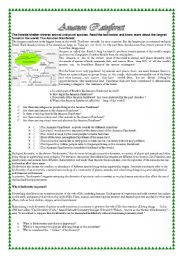 English Worksheet: THE AMAZON RAINFOREST